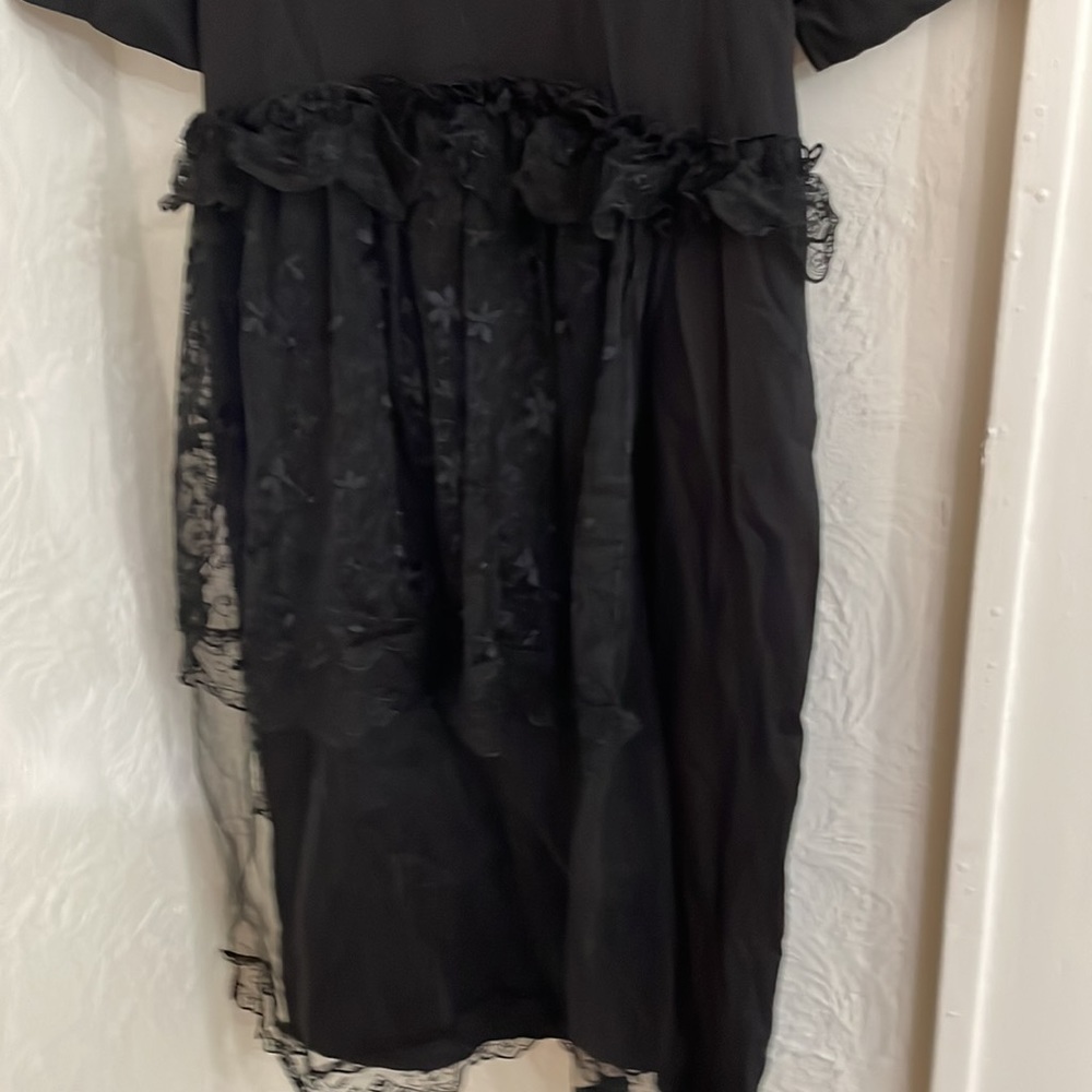 Simone Rocha Black Lace-Trim T-Shirt Maxi Dress - Picture 4 of 7